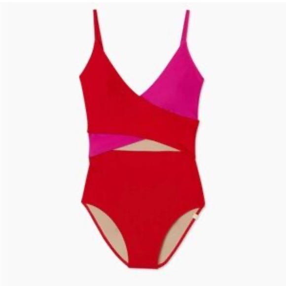 Summersalt Vibrant Red and Pink Swimwear. Size 4 - Picture 2 of 10